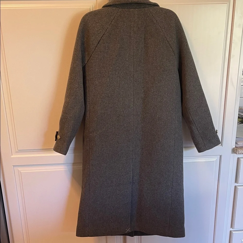 J. Crew Gray Wool-Blend Peacoat with Gold Button Detail - Picture 5 of 8